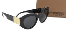 Burberry Sophia Femmes Lunettes de Soleil OS Noir Teinté Catadioptre Or Détail