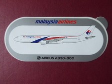 AUTOCOLLANT STICKER AUFKLEBER AIRBUS A330-300 MALAYSIA AIRLINES