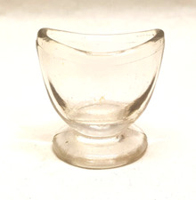 Ancien Rince Oeil en Verre sur Pied Transparent Verre Sciences Médicales Réf 1