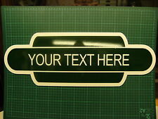 A Rigid Railway Station sign in a totem style. Great gift idea & free P&P 590mm
