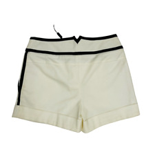 Short femme Karen Millen blanc neutre noir passepoil taille UK8