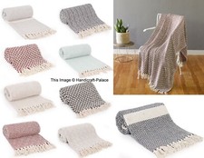 Coton Gland Jeté de Lit Main