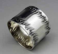 ancien rond de serviette en argent massif poinçon minerve époque fin du XIX e