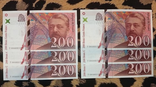 Billets 200 francs gustave - francs,
