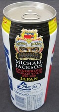 Michael Jackson Canette vide PEPSI DANGEROUS TOUR Empty Can JAPAN PROMO 1992
