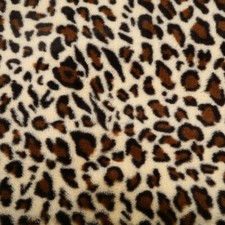 Imprimé Léopard Faux Lapin Fourrure Fabirc Moelleux pour Écharpe Veste Sac Tissu