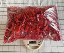 2 KILOS DE LEGO EN VRAC ROUGE NUANCÉ " CLAIR À FONCE " " D’HIER ET D’AUJOURD’HUI