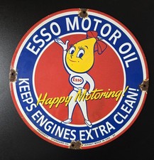 Plaque émaillée esso motor - esso,