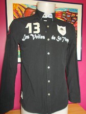 Chemise Les Voiles de St-Tropez Robe di Kappa  S/38 noir brodé manche longue