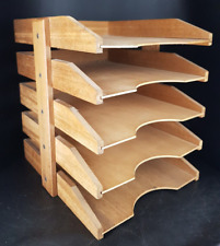 bureautique, trieur de papier casier en bois vintage bureau rangement de dossier