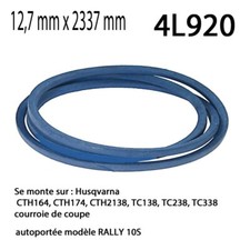 Courroie 4L 920  tondeuse autoportée  RALLY Wheel Horse Yanmar Roper Husqvarna