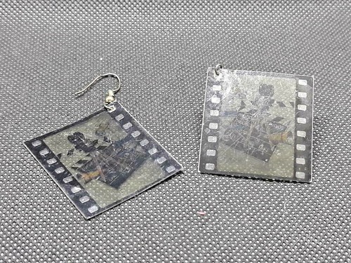 Film earrings photo retro - film,