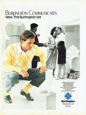 Publicité Advertising 087  1985   les chaussettes homme Burlington  Communicates