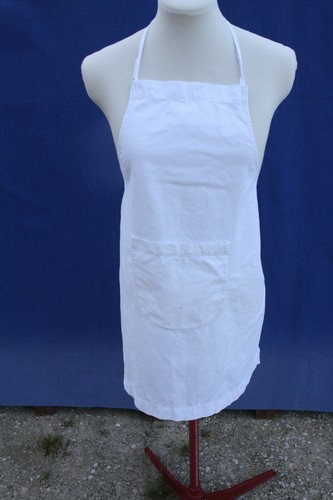 Tablier coton blanc - en,