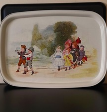 Plateau vintage à motifs de