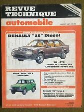Revue Technique Automobile RENAULT 25 Diesel TD GTD Turbo D Turbo DX