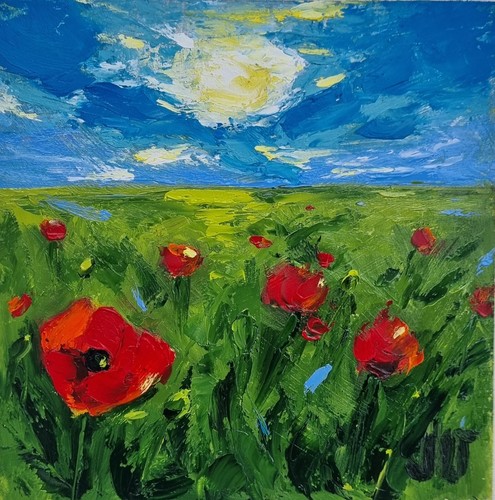 Peinture huile champ de - peinture,