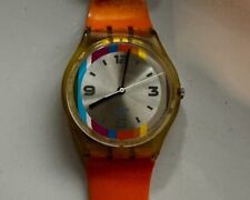 Montre  Swatch J.O. Athènes 2004 - Sans Boîte pour collection. Bracelet orange.