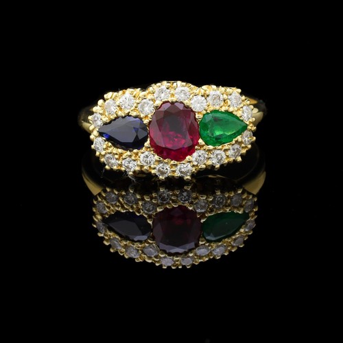 Anneau rainbow 14kt - anneau,