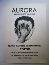 Roland Topor Affiche Exposition 1968 Galerie Aurora Genève Exhibition Poster 