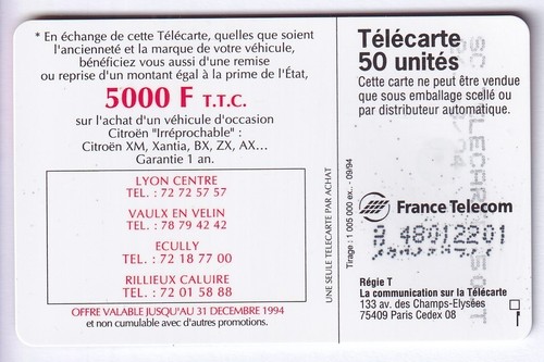 Variete telecarte france - variete,