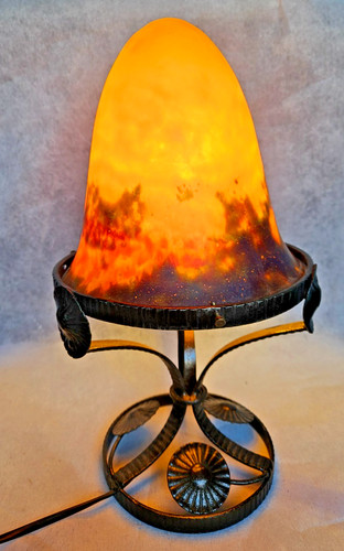 Lampe champignon verre - lampe, en