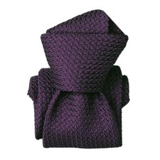 Cravate grenadine de soie, Segni & Disegni, Beverly Violet - Violet -  FABRIQUE 