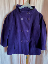 Caban manteau long femme vintage en laine T XL