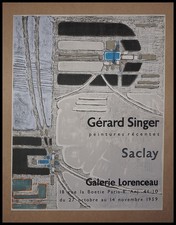 Gérard SINGER : Galerie Lorenceau, Mourlot, affiche en litho originale 1959