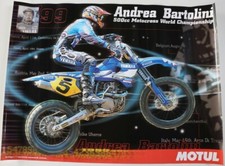 AFFICHE HUILE MOTUL MOTOCROSS CROSS 500cc ANDREA BARTOLINI 1999 YAMAHA 60X80 cm