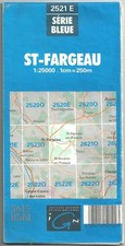 Carte IGN 1/25000 - Saint Fargeau - 2521 E - Edition de 1982