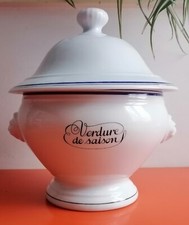 SOUPIÈRE SALADIER EN PORCELAINE D'AUTEUIL DE PARIS LIGNE MARINE BISTROT LOBJOY