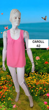 Caroll Taille 42  Haut top sans manches débardeur rose femme en soie