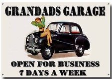 Grandads Garage Métal Signe  Classique Rétro  Garage Mécanicien