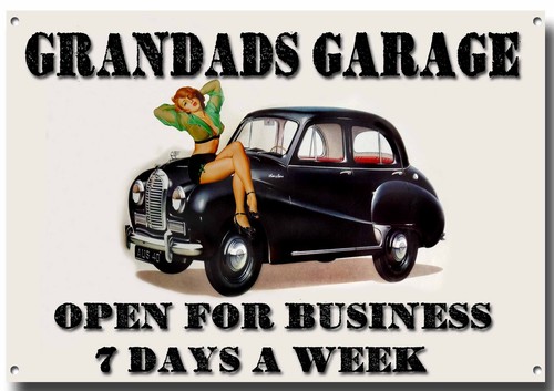 Grandads garage métal - métal, signe