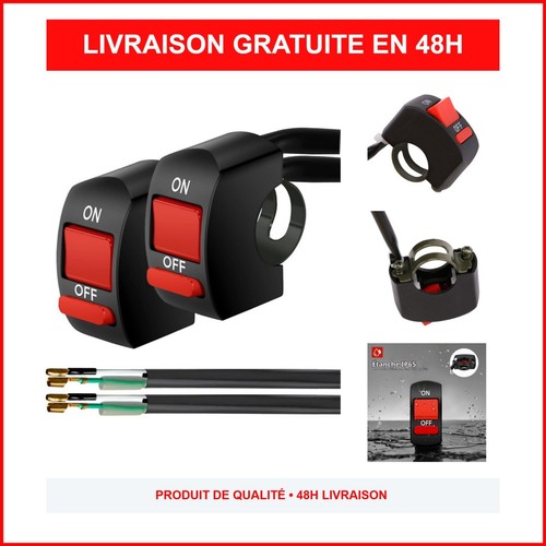 Interrupteur guidon moto - , mm