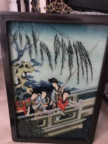 Tableau cadre peinture fixee - cadre,