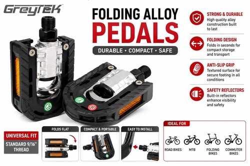 Pédales vélo pliantes - pédales,