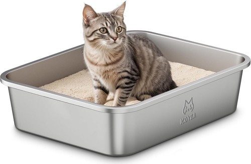 Bac litière inox 45x35x15cm - bac,