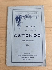 brochure plan de la ville d'ostende liste des rues ED de boeck