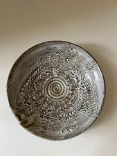 Coupelle assiette en céramique décor hibou Baudouin 1960