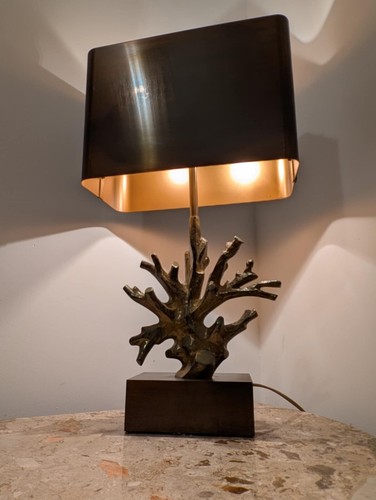 Lampe corail signé charles - lampe, en