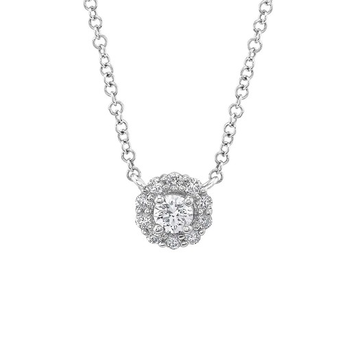 14k blanc diamant halo - 14k,