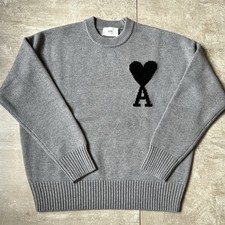 Ami Paris Sweater M Grey Knit