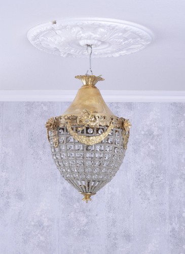 Lustre plafonnier cristal - plafonnier,