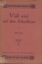 OTTO LINK VIDI VICI AUF DEM SCHACHBRETT CHESS PROBLEMS 1921 SCHACH ECHECS