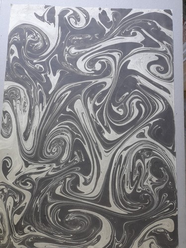 Papier marbré cuve de - marbré, à