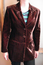 Veste tailleur "Paule Vasseur" neuve velours frappé marron