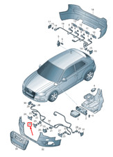 Support de capteur de parc de pare-chocs droit pour AUDI A3 8V 8V5919268A3FZ
