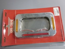 Support de plaque d'immatriculation chromé NOS Show convient 7"x4" à 8 1/2" x 4 3/8" 52-692